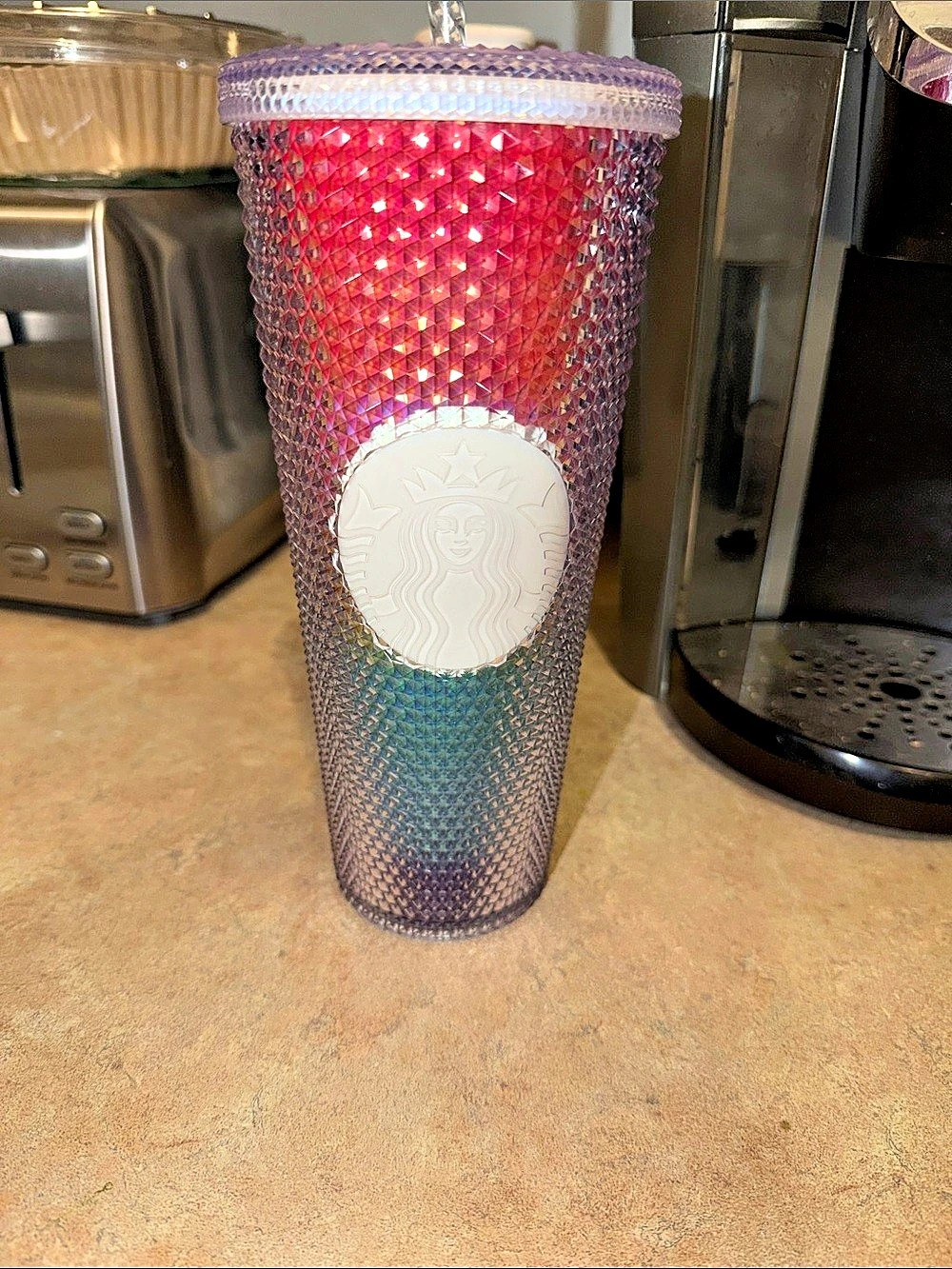 Starbucks Studded Rainbow Ombre Cold Cup Tumbler
